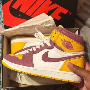 Nike Air Jordan 1 High Yellow White Purple